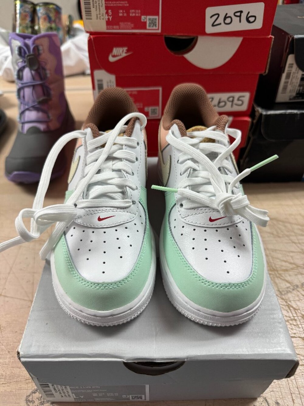 Nike Air Force 1 Low LV8 'Ice Cream' (PS) DX3728-100 Size 1Y